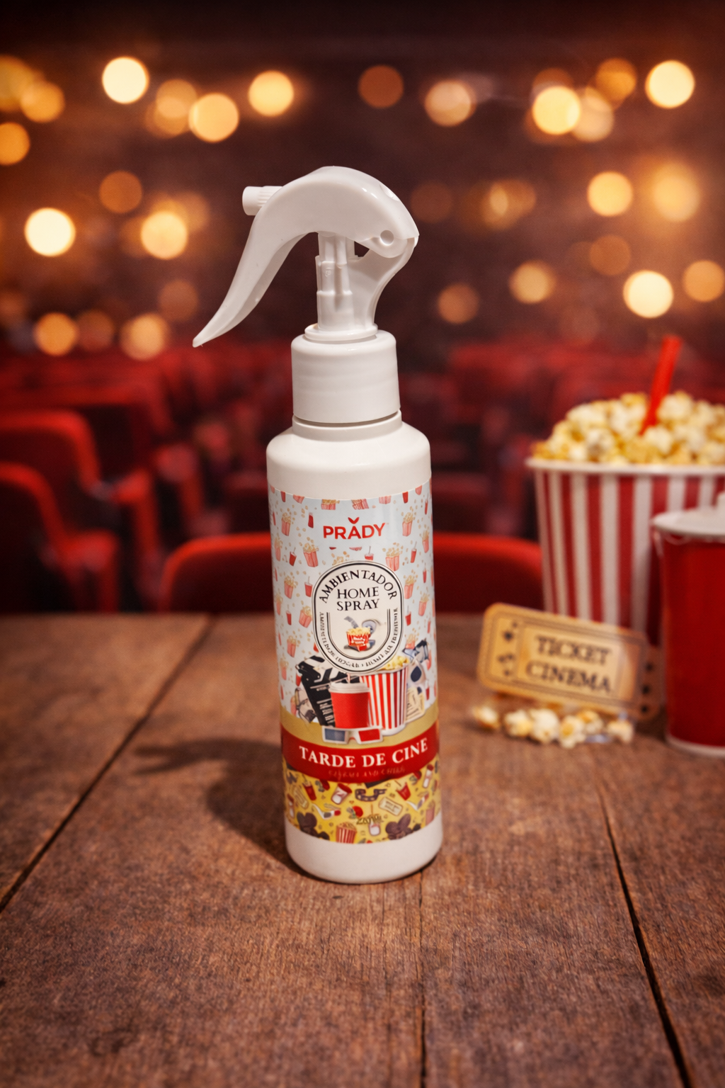 Spray Ambiance Maison, Textile & Voiture Prady – Tarde de Cine | 220 ml